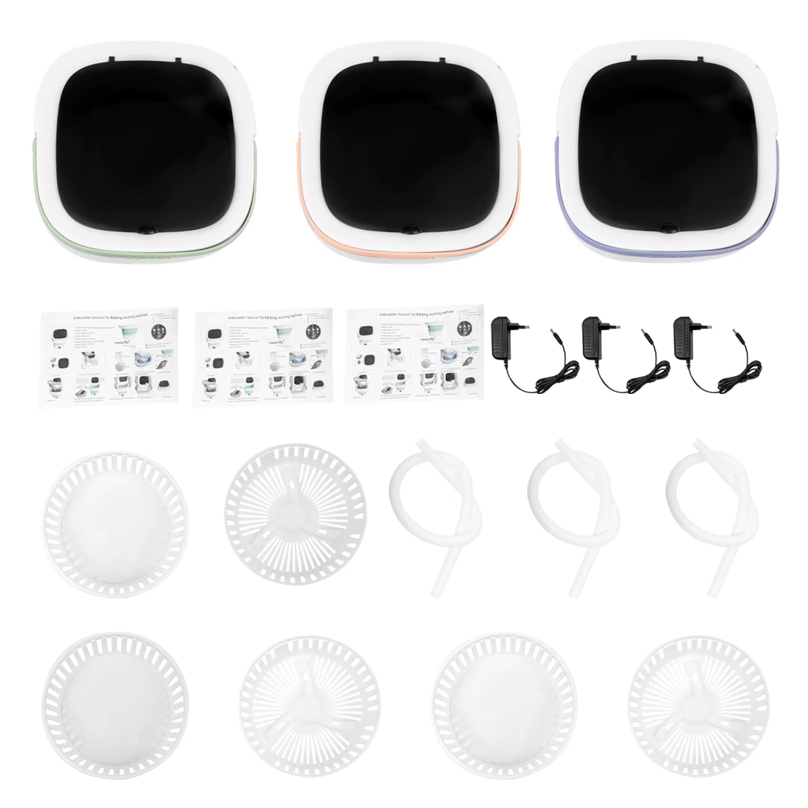 Mini Foldable Washing Machine 12L Capacity Pure Copper Motor 3 Washing Modes Easy to Move for Baby Clothes Underwear