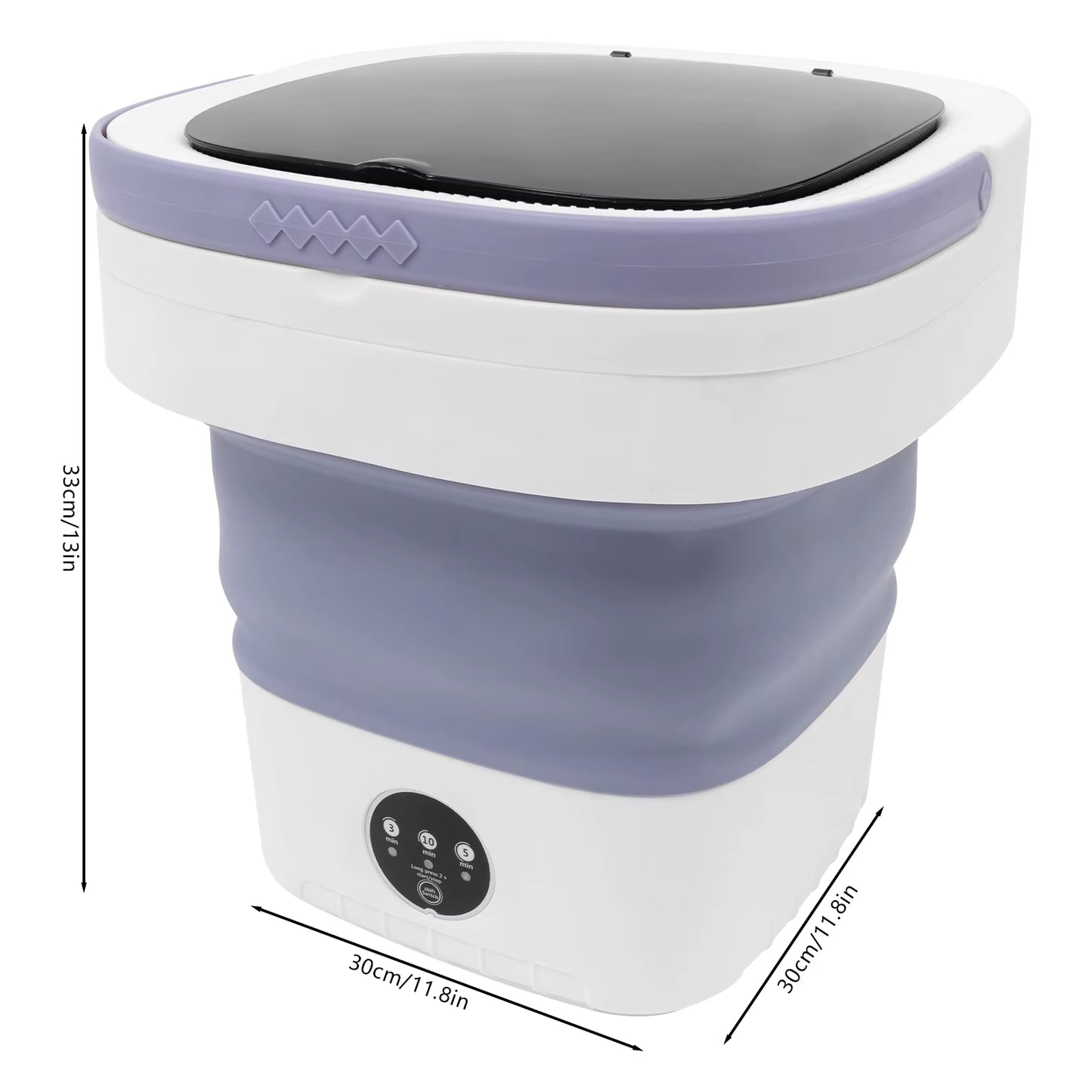 Mini Foldable Washing Machine 12L Capacity Pure Copper Motor 3 Washing Modes Easy to Move for Baby Clothes Underwear