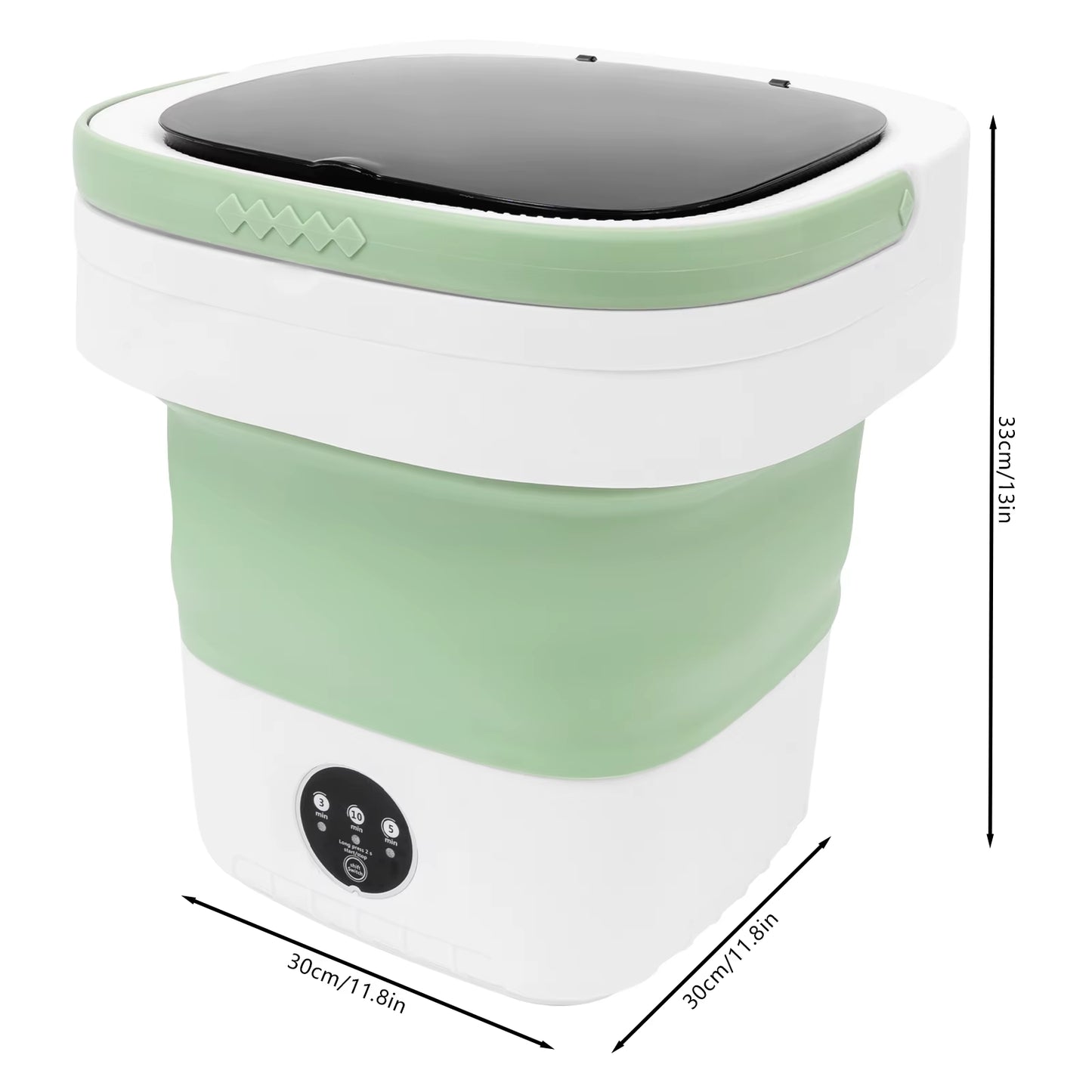 Mini Foldable Washing Machine 12L Capacity Pure Copper Motor 3 Washing Modes Easy to Move for Baby Clothes Underwear