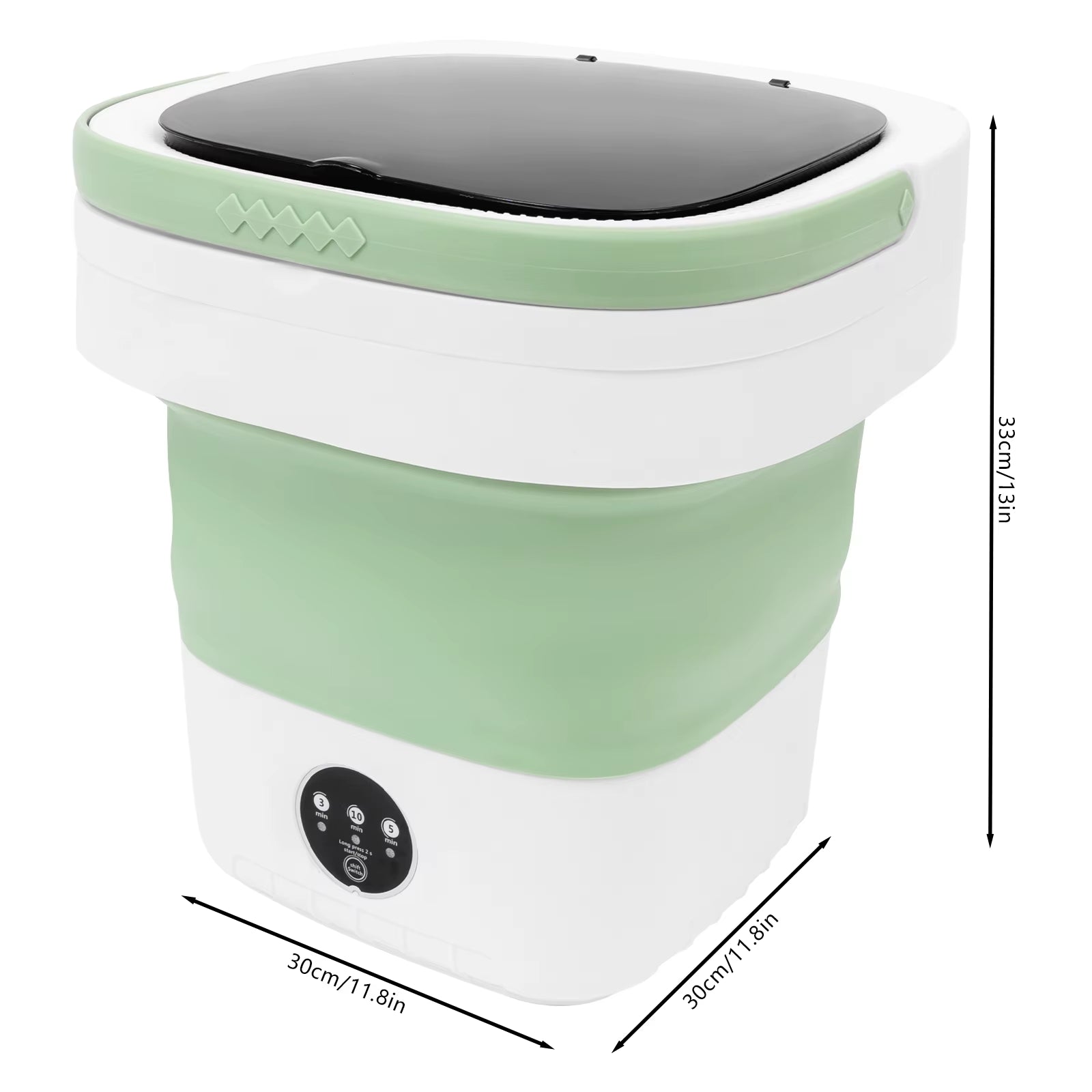 Mini Foldable Washing Machine 12L Capacity Pure Copper Motor 3 Washing Modes Easy to Move for Baby Clothes Underwear