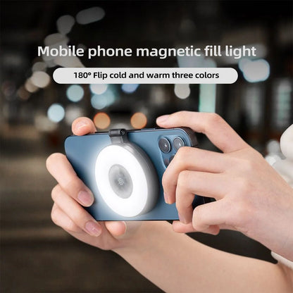 Magnetic Selfie Ring Light Smartphone Magnetic Fill Light Mini Pocket Selfie Light for Iphone XIAOMI HUAWEI SAMSUNG 2500K-9000K