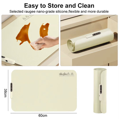 Food Warmer Electric Warming Plate Foldable Food Warmer Tray Fast Heating Electric Food Warming Mat Portable Food Warming Pad